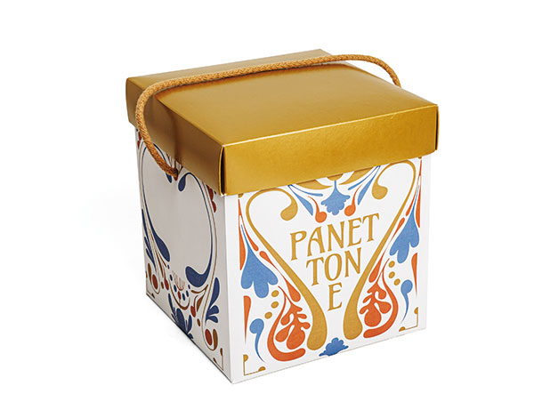 Caja Panettone con tapa modelo 2º/cj 75u