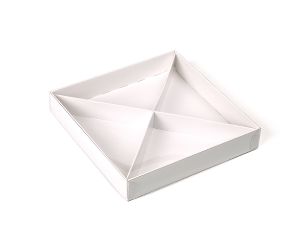 Boîte blanche Diagonal à compartiments