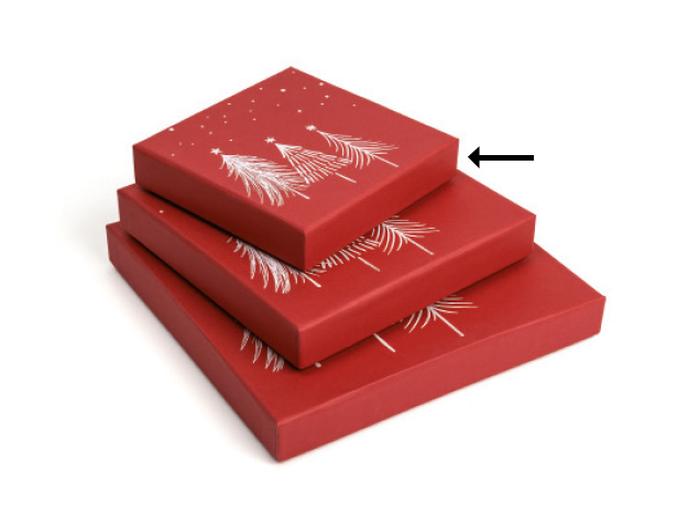 Caja Rígida Cuadrada Forêt rojo 