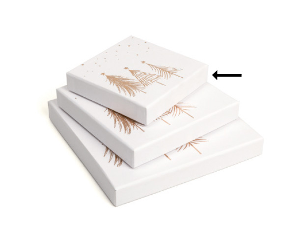 Caja Rígida Cuadrada Forêt blanco 