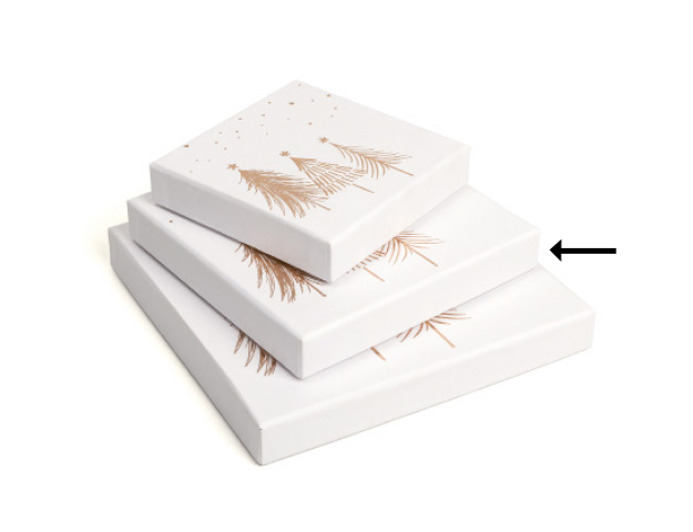 Caja Rígida Cuadrada Forêt rojo 