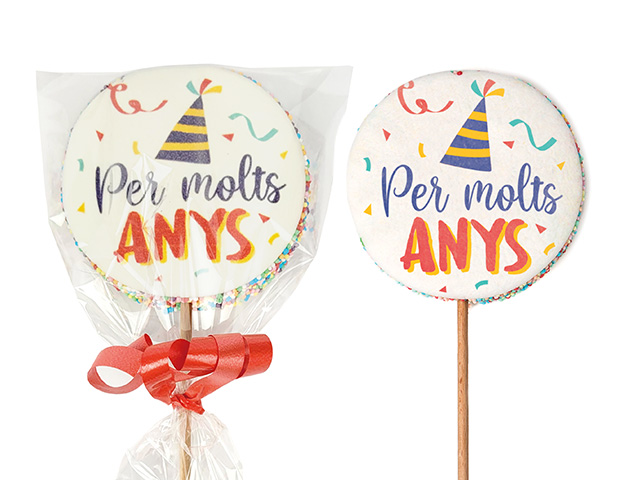 Piruleta nube Per molts anys