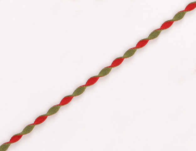 Cordon bi-color rojo-verde 3mm 20m