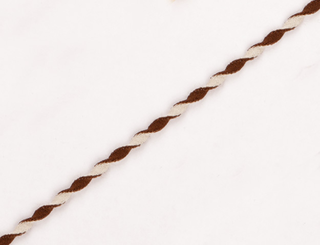 Cordon bi-color marron -blanco   3mm 20m