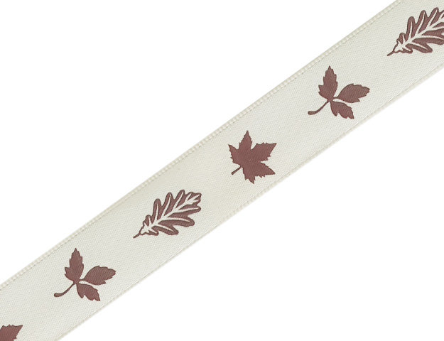 Cinta satin  hojas otoño 