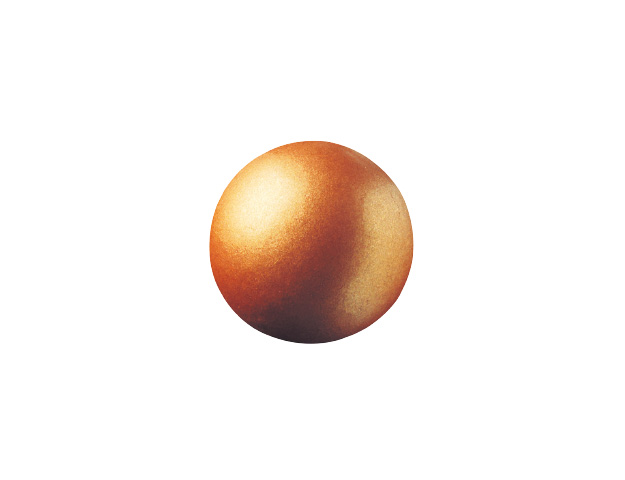 Balls white choc coated Bronze ø 2 cm