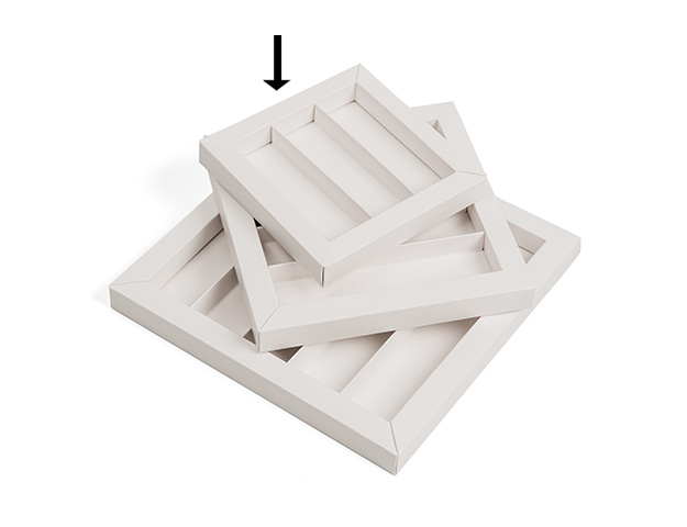 Separador interior blanco 3 columnas para RTCB12 94x94x16mm cj/12ud.