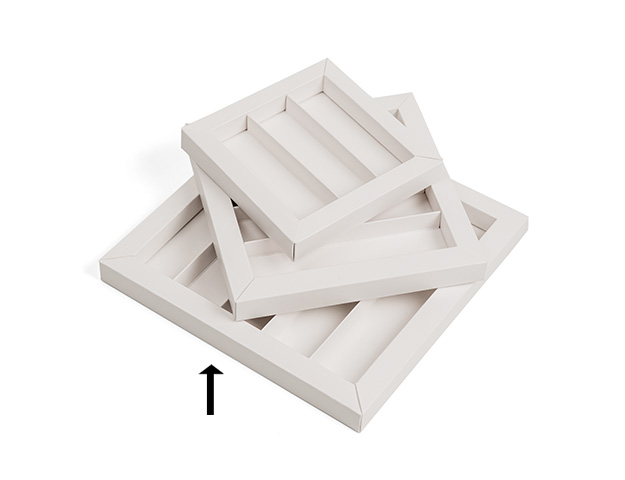 Separador interior blanco 5 columnas para RTCB20 168x168x16mm cj/12ud.